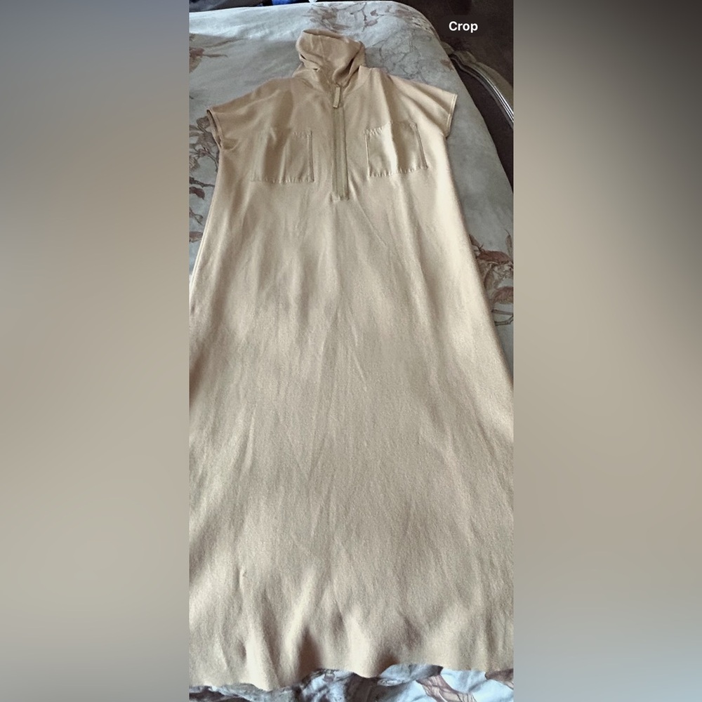 Adolfo Dominguez Cream Hooded Dress